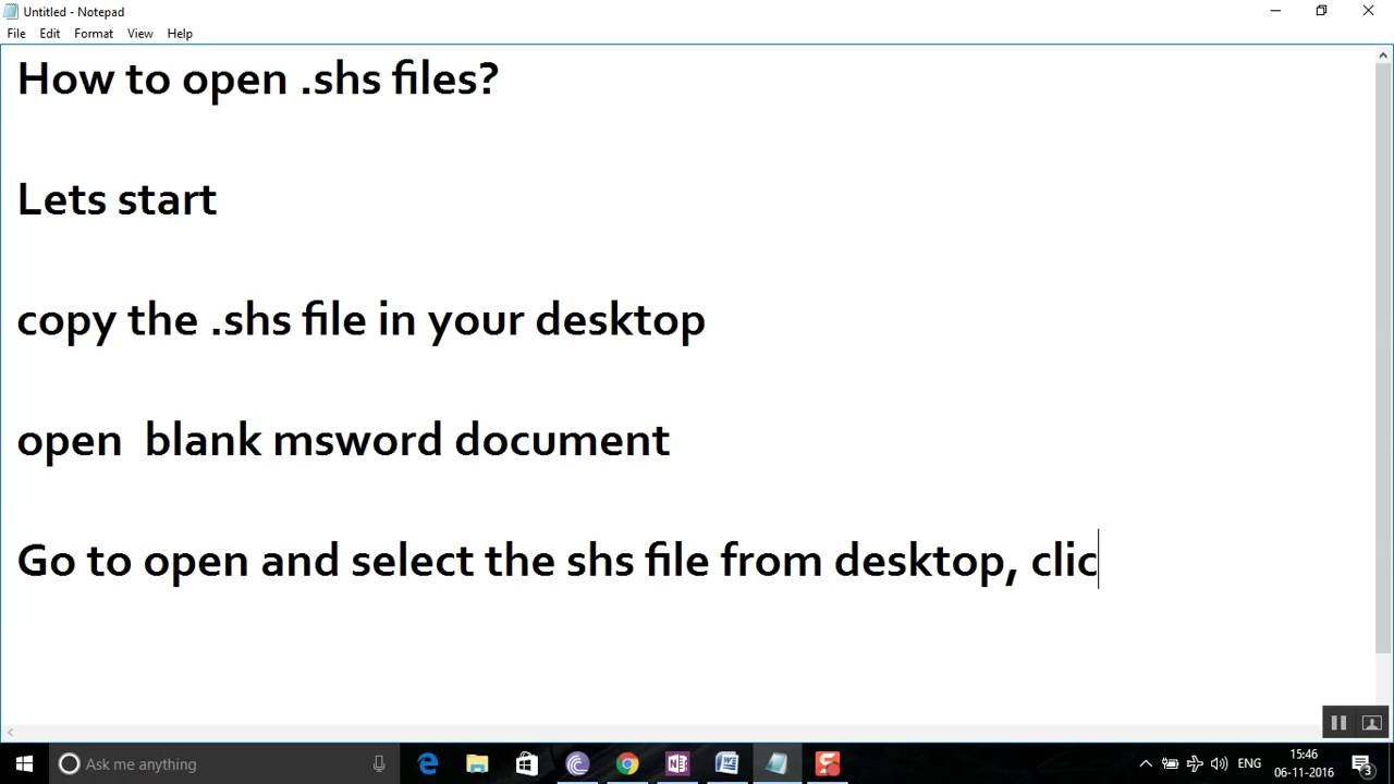 open shs file